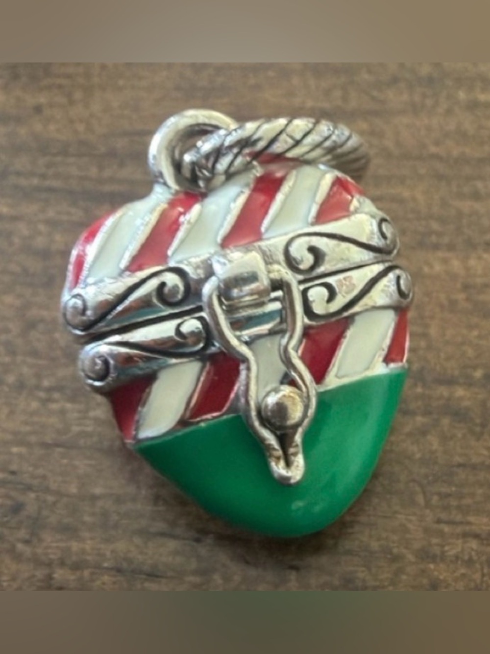 Brighton Jewelry CHRISTMAS HEART Charm Pendant STAR Inside RETIRED Candy Candy